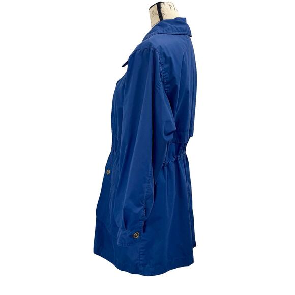 Vintage 90s Women's Pacific Trail Blue Windbreaker Rain Jacket Full Zip - Small - Picture 2 of 11